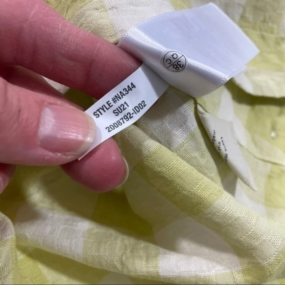 New Madewell Side Button Tank Top Gingham Check XS - Picture 5 of 9